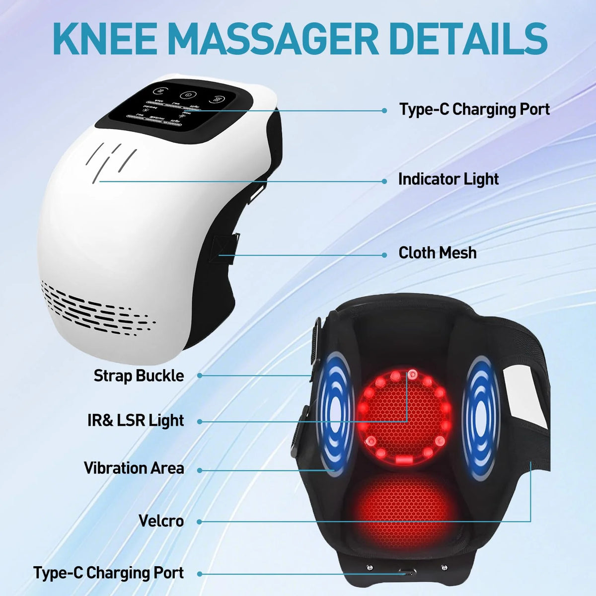 Nextik™ KneeRelief Pro – Smart Heated Knee Massager