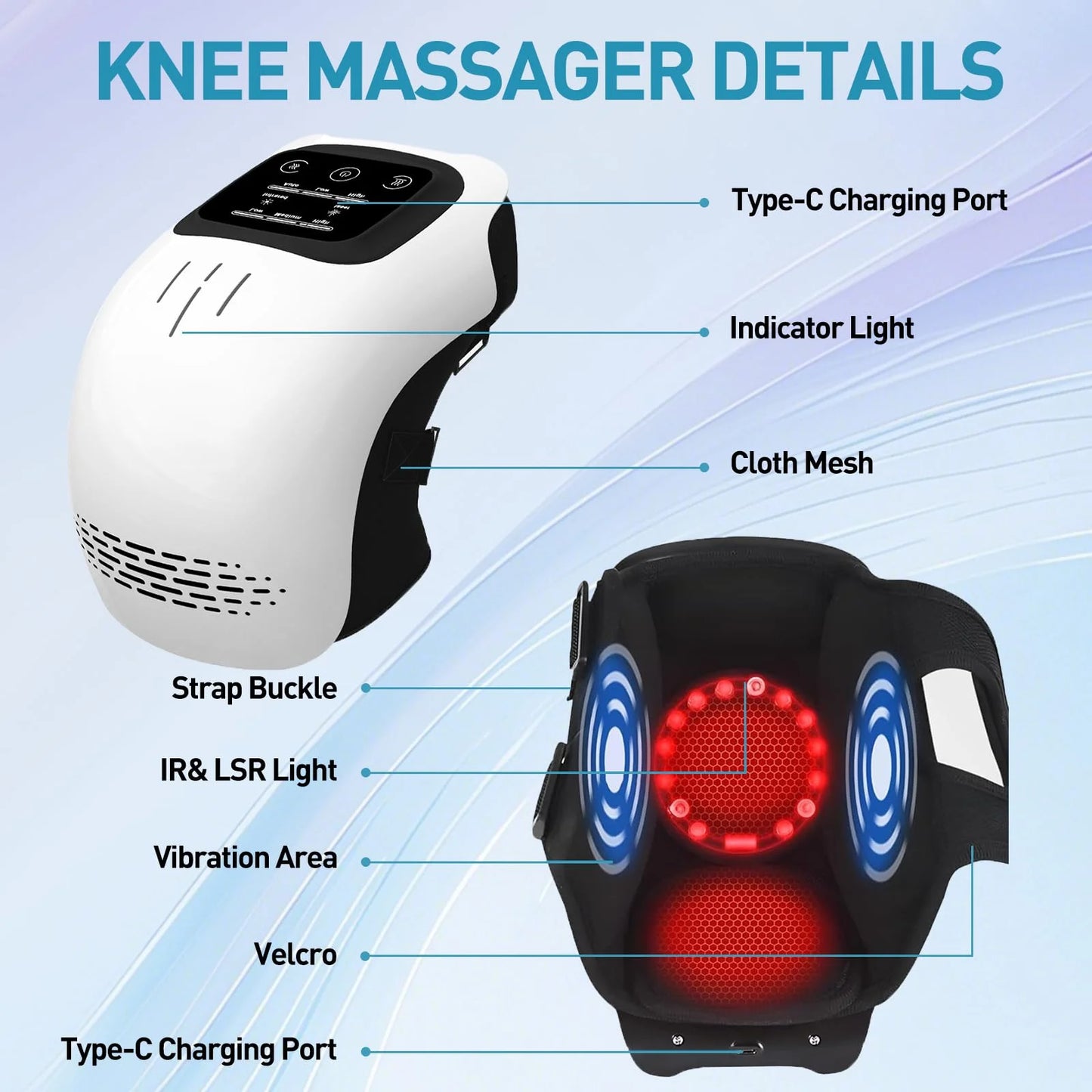 Nextik™ KneeRelief Pro – Smart Heated Knee Massager
