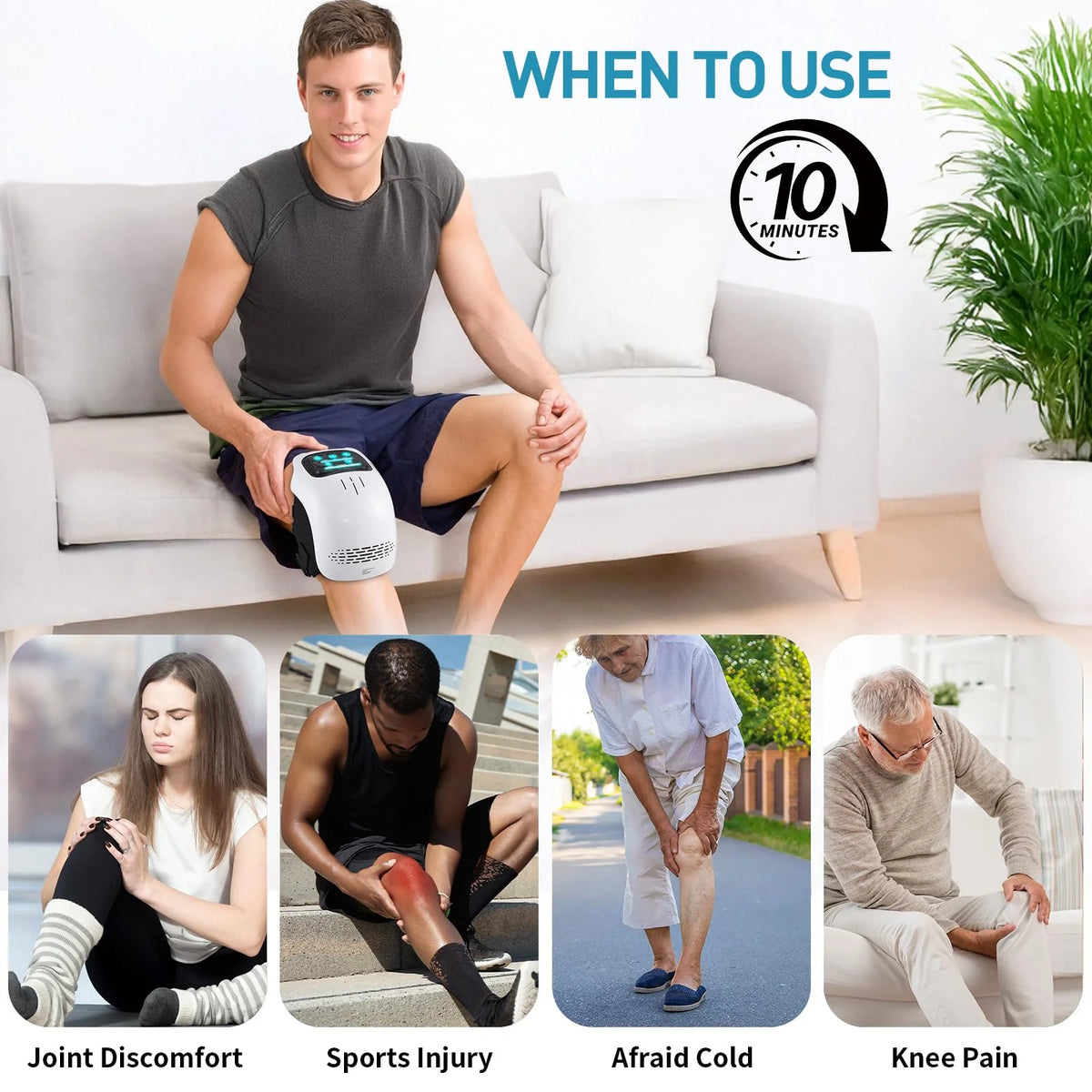 Nextik™ KneeRelief Pro – Smart Heated Knee Massager