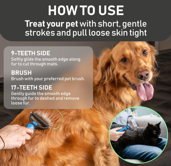Nextik™ Pet Hair Groomer | Reduce Shedding & Remove Loose Fur