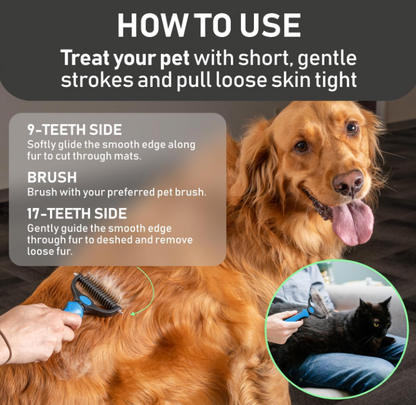 Nextik™ Pet Hair Groomer | Reduce Shedding & Remove Loose Fur