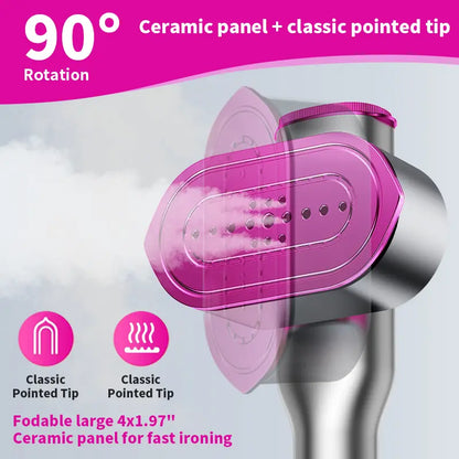 2-in-1 Premium Portable Handheld Steamer & Iron – Fast Wrinkle Remover for Travel & Home